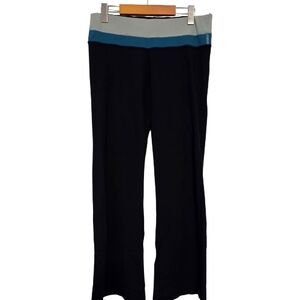 Lululemon Black Yoga Pants with Blue and Gray Waistband  Reversible